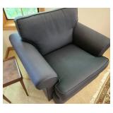Asko Navy Blue Upholstered Armchair (Matches couch in Lot 17)