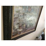 Framed Vintage Original Rassypnov Painting Titled "News" Oil on Canvas - 1978-1979