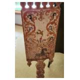 Antique Hand-Painted and Carved Russian Distaff