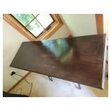 Antique Singer Sewing Machine Base Table with Wooden Top