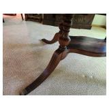 Antique Duncan Phyfe Style Mahogany Dining Table with One Leaf in the table and Two Self-Storing Extension Leaves