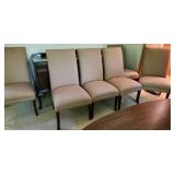 Set of 6 Custom Made Elegant Dining Chairs with Upholstered Seats