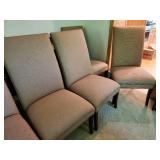 Set of 6 Custom Made Elegant Dining Chairs with Upholstered Seats