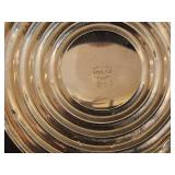 Pair of Antique Hamilton Sterling Silver and Glass Hurricane Candle Holders