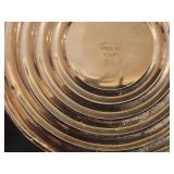 Pair of Antique Hamilton Sterling Silver and Glass Hurricane Candle Holders