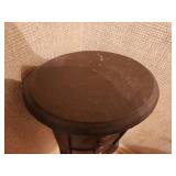 Antique Style Three-Drawer Wooden Side Table