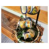 Decorative Handmade Ceramic Talavera Fountain with Metal Stand