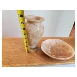 Set of 2 Alabaster Stone Vases