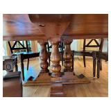 Stunning 72" Round Pedestal Solid Wood Round Dining Table with 8 Chairs