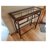 Elegant Wood and Glass Sofa Table