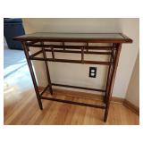 Elegant Wood and Glass Sofa Table