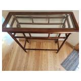 Elegant Wood and Glass Sofa Table