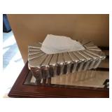 Silver Decorative Tissue Box Cover with Removable Lid