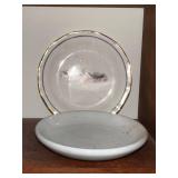 Collection of 10 Vintage Decorative Porcelain Butter Pat/Pad/Chip Plates