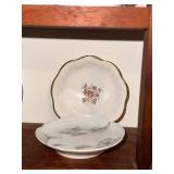 Collection of 10 Vintage Decorative Porcelain Butter Pat/Pad/Chip Plates