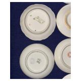 Collection of 10 Vintage Decorative Porcelain Butter Pat/Pad/Chip Plates
