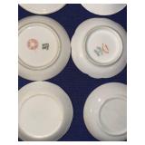 Collection of 10 Vintage Decorative Porcelain Butter Pat/Pad/Chip Plates