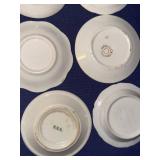 Collection of 10 Vintage Decorative Porcelain Butter Pat/Pad/Chip Plates