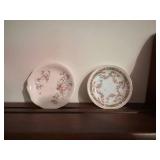 Set of 5 Vintage Porcelain Butter Pat Pad Chip Plates and Shelf