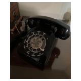Vintage Rotary Dial Telephone with Black Finish
