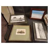 Collection of 8 Assorted Framed Artworks and Photographs