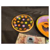 Assorted Decorative Plates and Napkins Collection