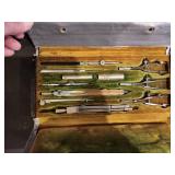 Vintage Drafting Tool Set in Leather Case