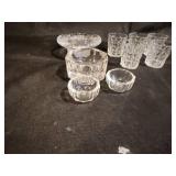 Vintage Cut Crystal and Pressed Glass Collection - Set of 9 Pieces
