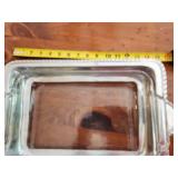 Glass Baking Dish with Silver/Pewter Like Holder