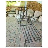 Wrought Iron Chaise Lounge with Cushion