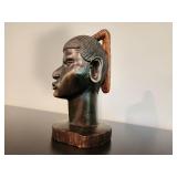 Tribal Carved Wood Bust Sculpture From Africa