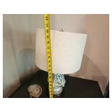 Decorative Ceramic Hand Painted Table Lamp with Floral and Animal Design