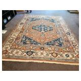 Ralph Lauren Rust and Navy Wool Area Rug