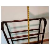 Vintage Wooden Quilt Rack with Mahogany Finish