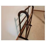 Vintage Wooden Quilt Rack with Mahogany Finish