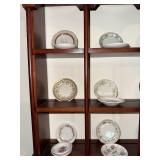 Collection of 12 Vintage Decorative Porcelain Butter Chip Pat Plates with Floral Designs