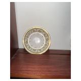 Collection of 12 Vintage Decorative Porcelain Butter Chip Pat Plates with Floral Designs