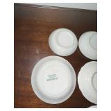 Collection of 12 Vintage Decorative Porcelain Butter Chip Pat Plates with Floral Designs