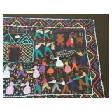 Framed Set of 2 Colorful Embroidered Artworks