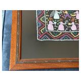 Framed Set of 2 Colorful Embroidered Artworks