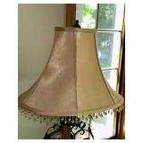 Decorative Table Lamp with Bird Design and Beaded Shade