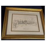 Framed Sketch of St. Hubert