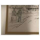 Framed Sketch of St. Hubert