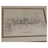 Framed Sketch of St. Hubert