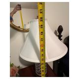 Vintage Crystal Table Lamp with Fabric Shade