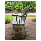 White Painted Wooden Windsor Bench