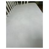 White Painted Wooden Windsor Bench