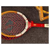 Vintage Tennis Racket Set Including Slazenger and Spalding Models