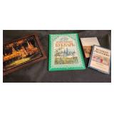 Collection of Russian Books and Artwork Box