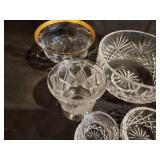 Collection of 7 Assorted Crystal Bowls and Pitcher